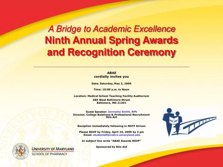 a bridge to academic excellence ninth annual spring awards and recognition ceremony
