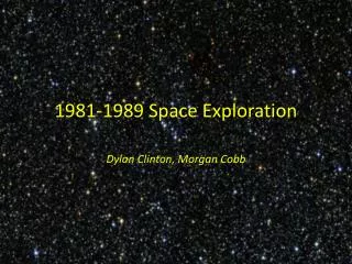 1981-1989 Space Exploration