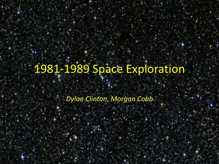 1981 1989 space exploration