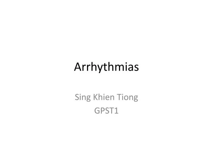 arrhythmias