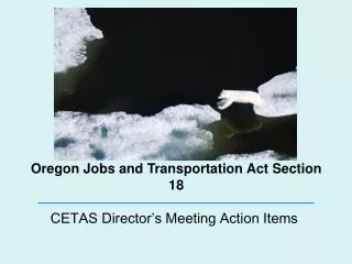 Oregon Jobs and Transportation Act Section 18