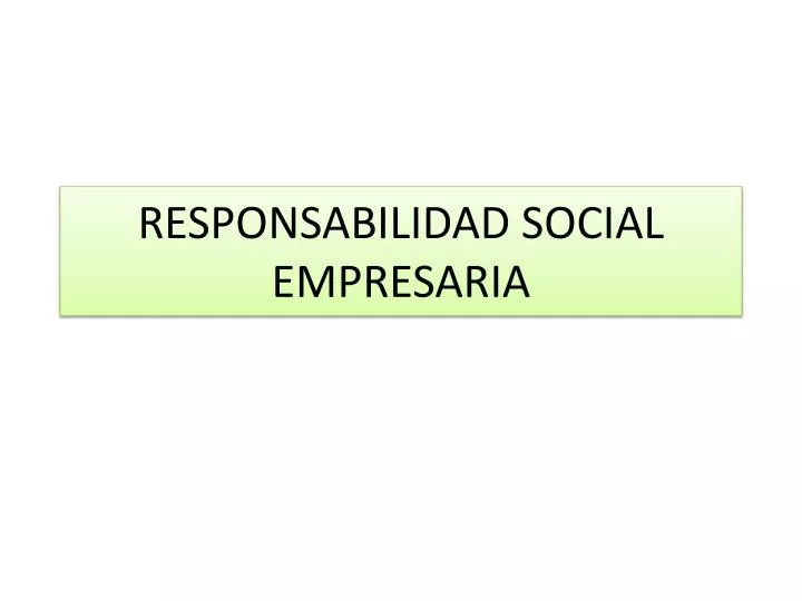 responsabilidad social empresaria