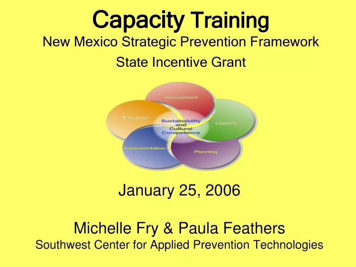 capacity training new mexico strategic prevention framework state incentive grant