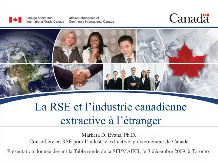 la rse et l industrie canadienne extractive l tranger