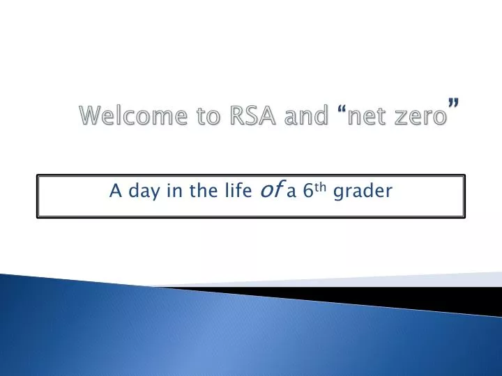 welcome to rsa and net zero