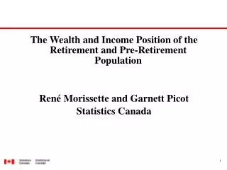 The Wealth and Income Position of the Retirement and Pre-Retirement Population