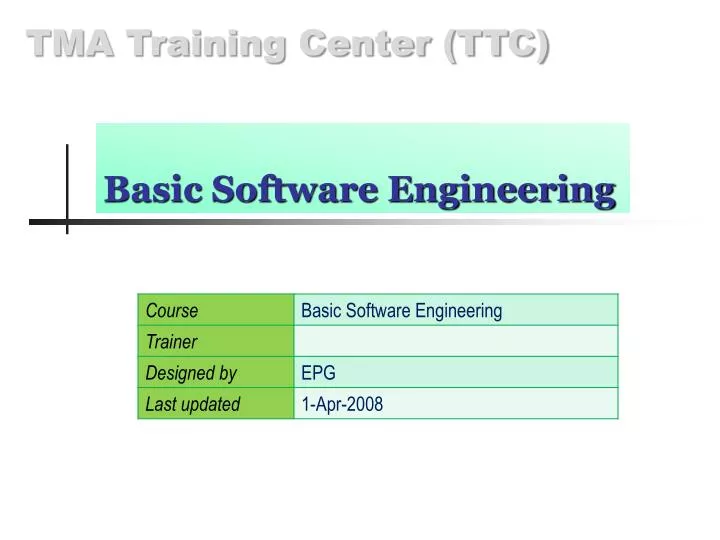 basic software engineering