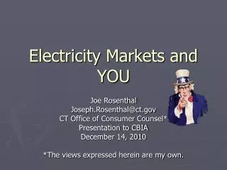 Electricity Markets and YOU