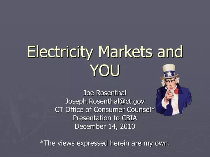 electricity markets and you