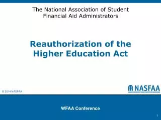 Reauthorization of the Higher Education Act