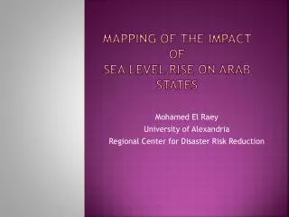 Mapping of the Impact Of Sea Level Rise On Arab States