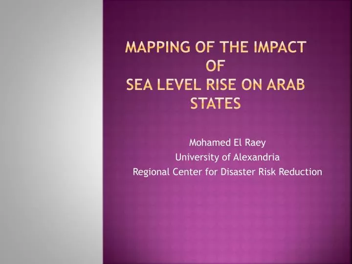 mapping of the impact of sea level rise on arab states
