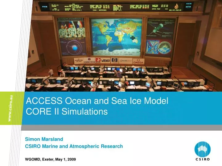 access ocean and sea ice model core ii simulations