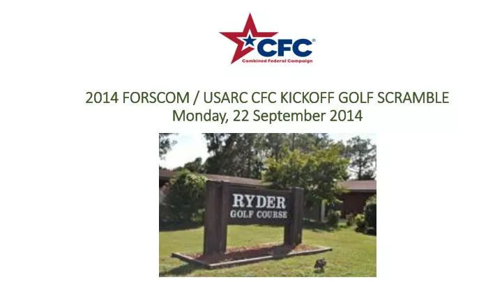 2014 forscom usarc cfc kickoff golf scramble monday 22 september 2014