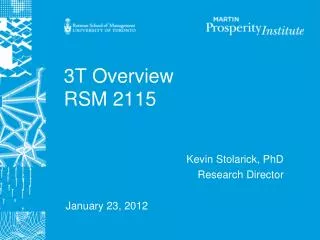 3T Overview RSM 2115