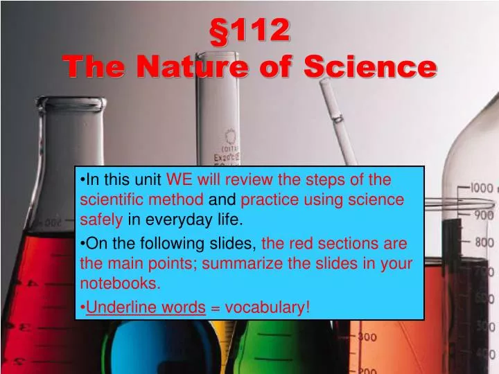 112 the nature of science
