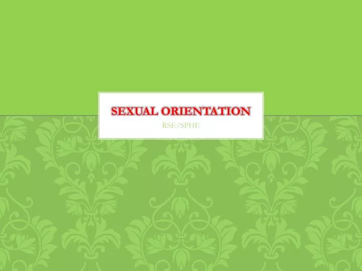 sexual orientation