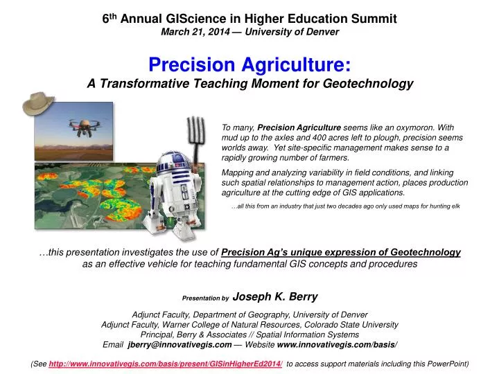 precision agriculture a transformative teaching moment for geotechnology