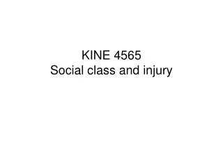 KINE 4565 Social class and injury