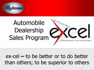 Automobile Dealership Sales Program