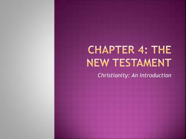 chapter 4 the new testament