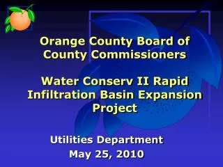 Utilities Department May 25, 2010