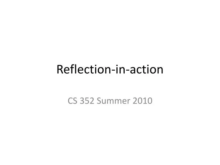 reflection in action