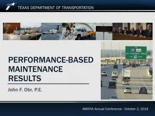 Performance-Based Maintenance results