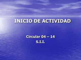 inicio de actividad