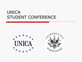 UNICA STUDENT CONFERENCE