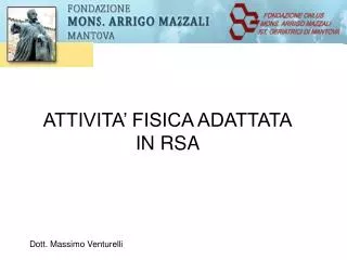 attivita fisica adattata in rsa