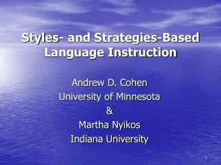 PPT - Content-based Language Instruction PowerPoint Presentation, Free ...