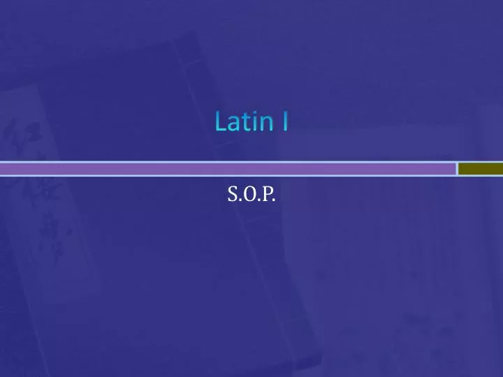 latin i