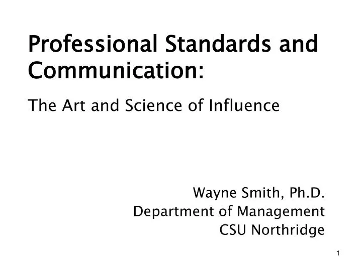 professional standards and communication