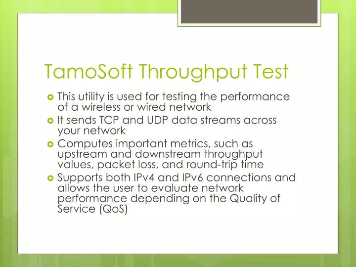 download tamosoft throughput test