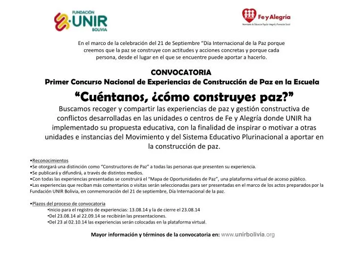 cu ntanos c mo construyes paz