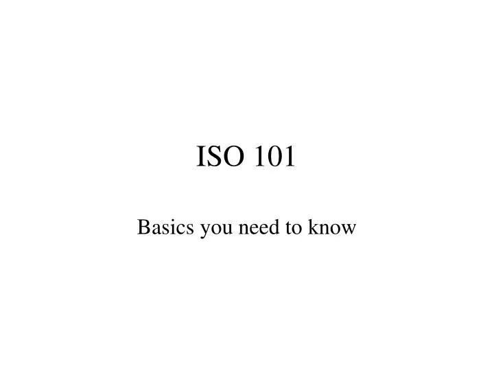 iso 101