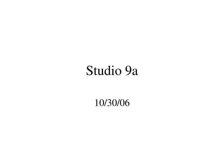 studio 9a