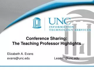 Conference Sharing: The Teaching Professor Highlights
