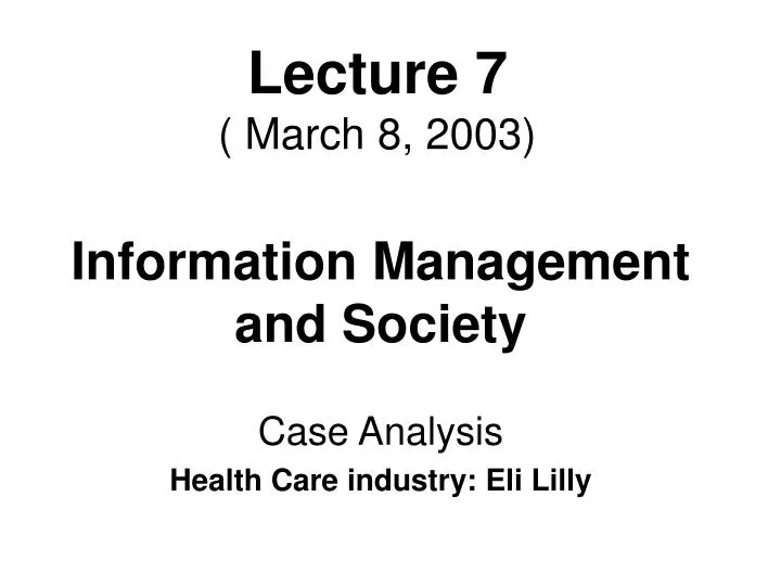 lecture 7 march 8 2003