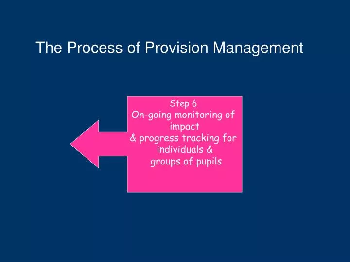 the process of provision management
