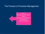 The Process of Provision Management - slide 1
