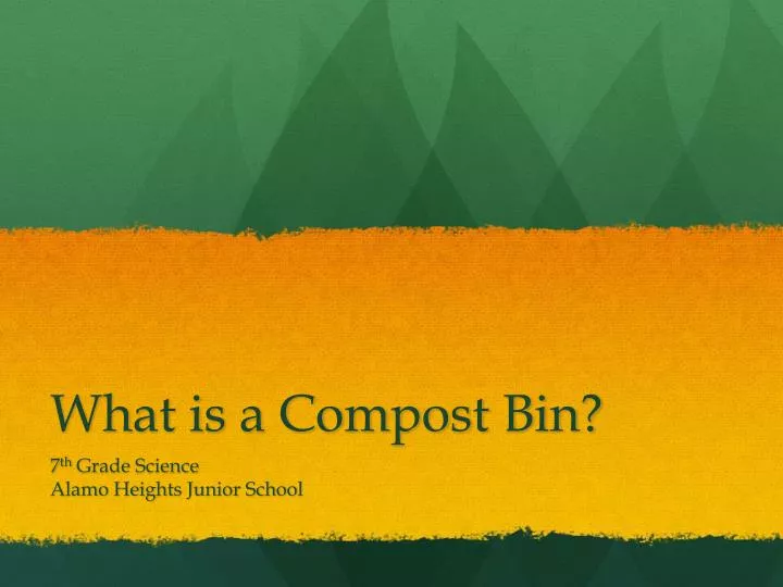 what is a compost bin