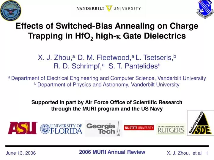 effects of switched bias annealing on charge trapping in hfo 2 high gate dielectrics