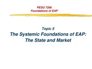 PEDU 7206 Foundations of EAP