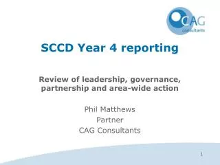 SCCD Year 4 reporting