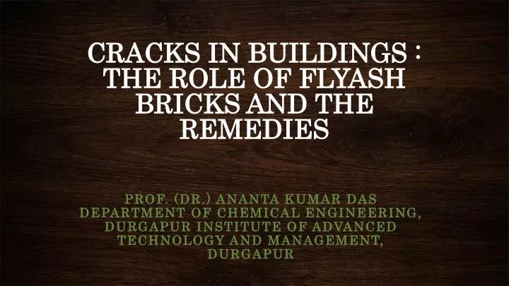 cracks in buildings the role of flyash bricks and the remedies