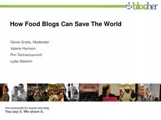 How Food Blogs Can Save The World