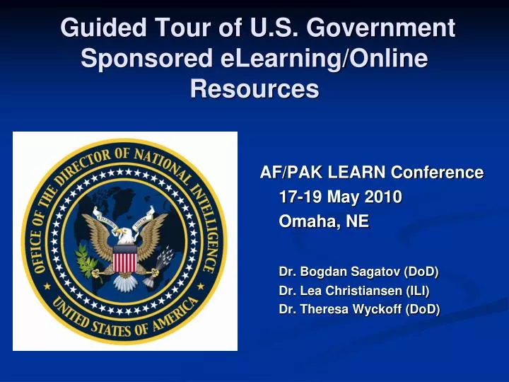 guided tour of u s government sponsored elearning online resources