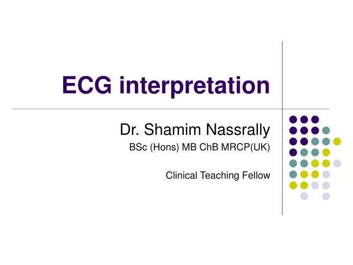 ecg interpretation